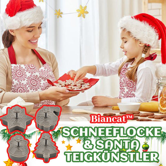 Biancat™ Schneeflocke ❄️& Santa 🎅 Teigkünstler🍪