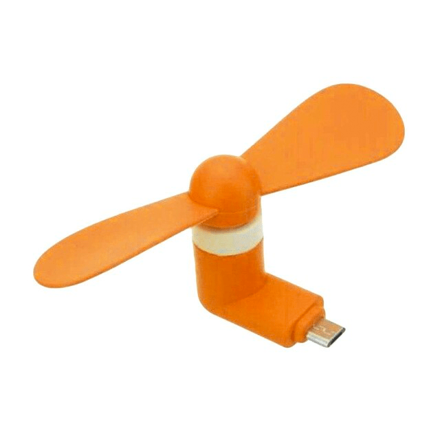 Plug-in Mini Phone Fan Clean - g BC Android orange 
