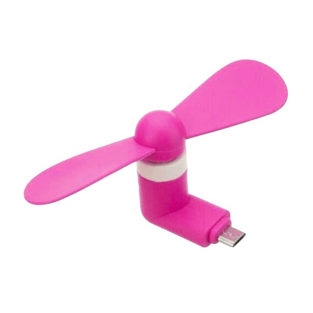 Plug-in Mini Phone Fan Clean - g BC Android pink 