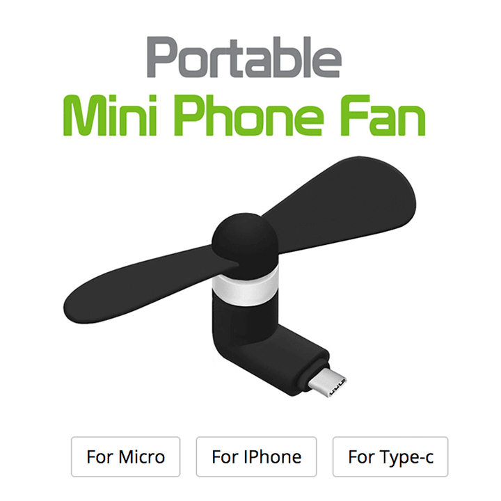 Plug-in Mini Phone Fan Clean - g BC 