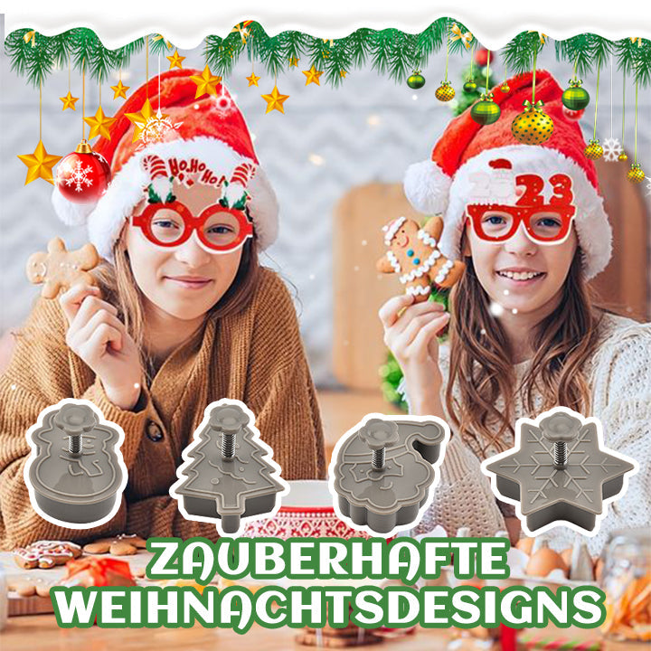 Biancat™ Schneeflocke ❄️& Santa 🎅 Teigkünstler🍪